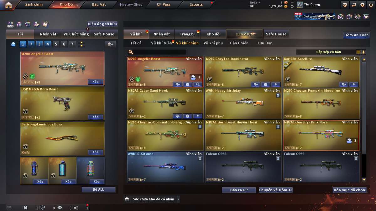 shop acc cf uy tin gia re